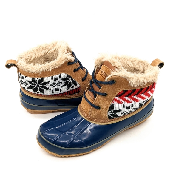 Khombu Josie Duck Boots Waterproof Leather - Picture 1 of 7